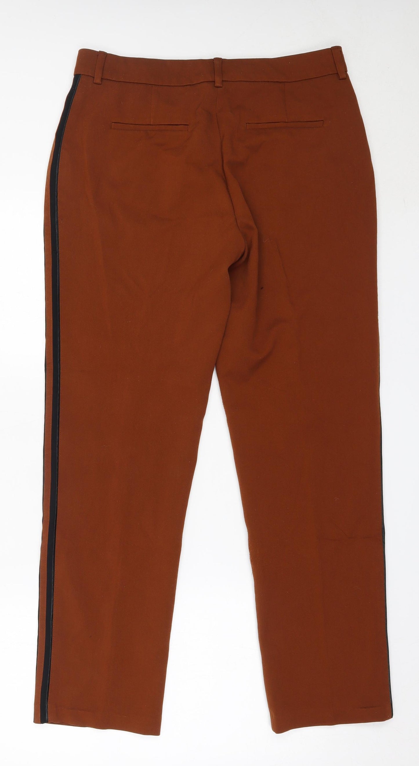 Marks and Spencer Womens Brown  Polyester Trousers  Size 12 L30.5 in Regular