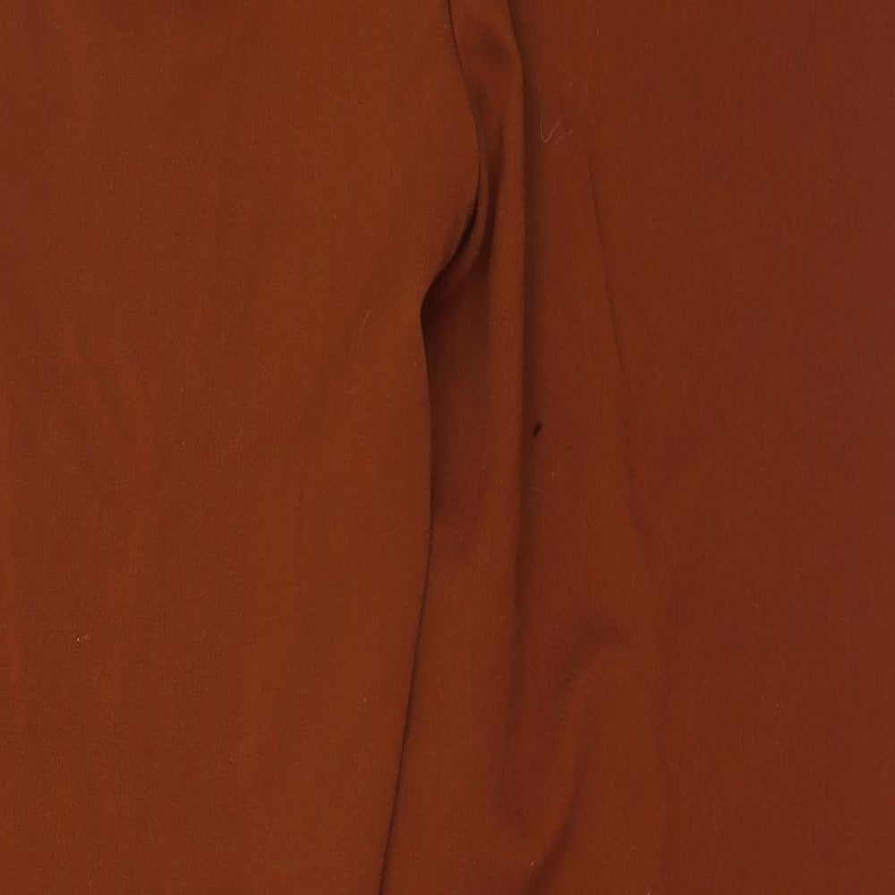 Marks and Spencer Womens Brown  Polyester Trousers  Size 12 L30.5 in Regular