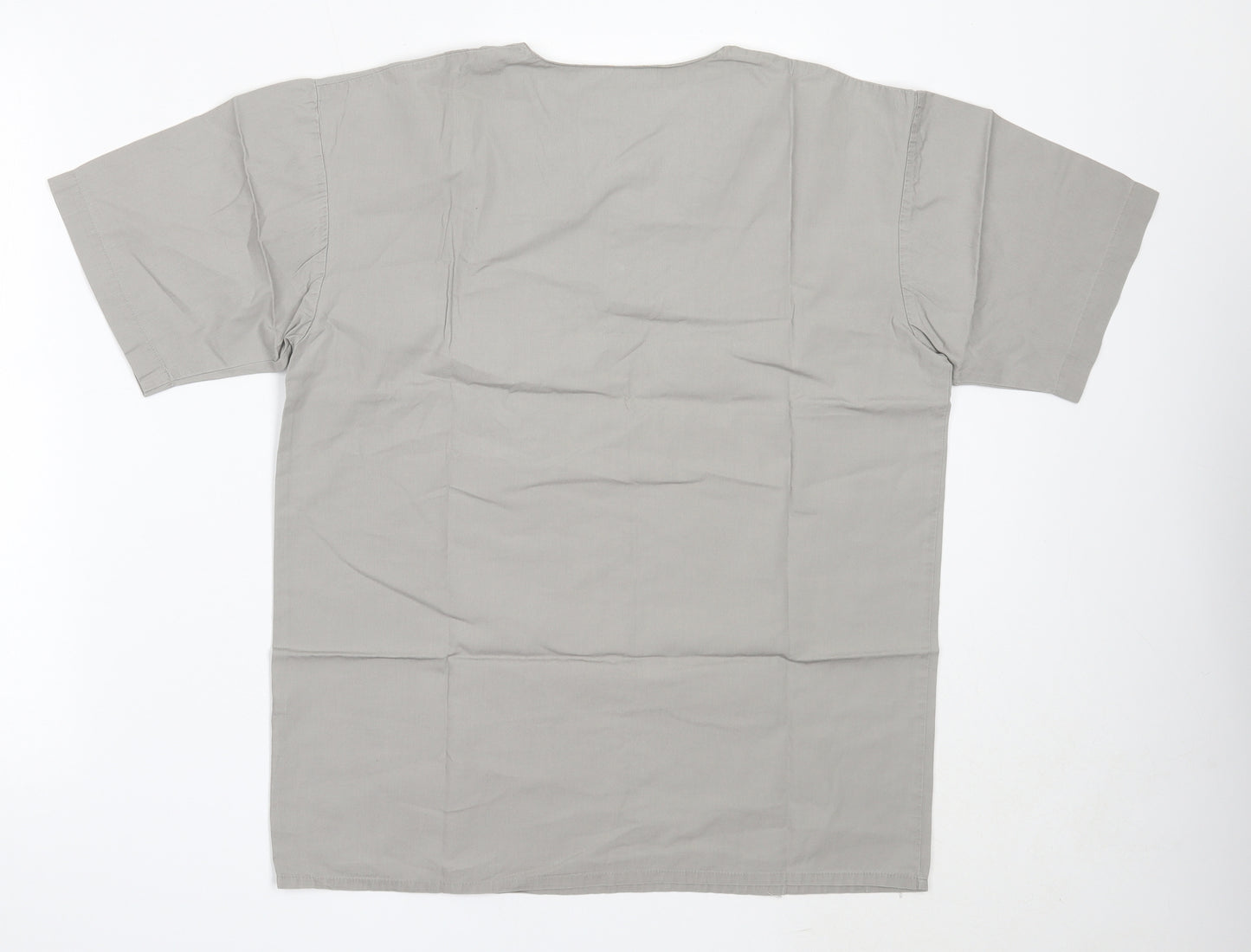Hard Rock Mens Grey  Cotton  T-Shirt Size L Round Neck