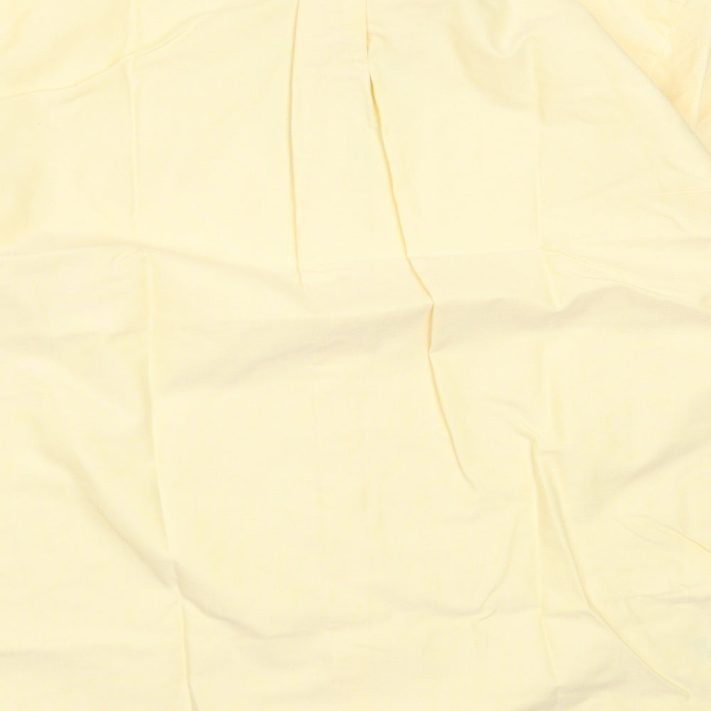 Marks and Spencer Mens Yellow  Cotton  Button-Up Size 15.5 Collared