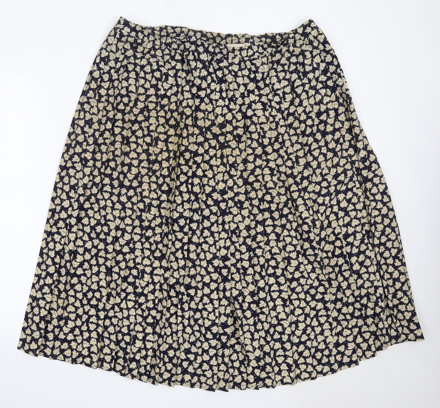 Marks and Spencer Womens Blue  Polyester Flare Skirt Size 20