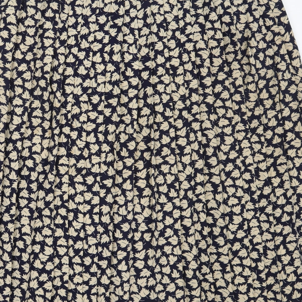 Marks and Spencer Womens Blue  Polyester Flare Skirt Size 20