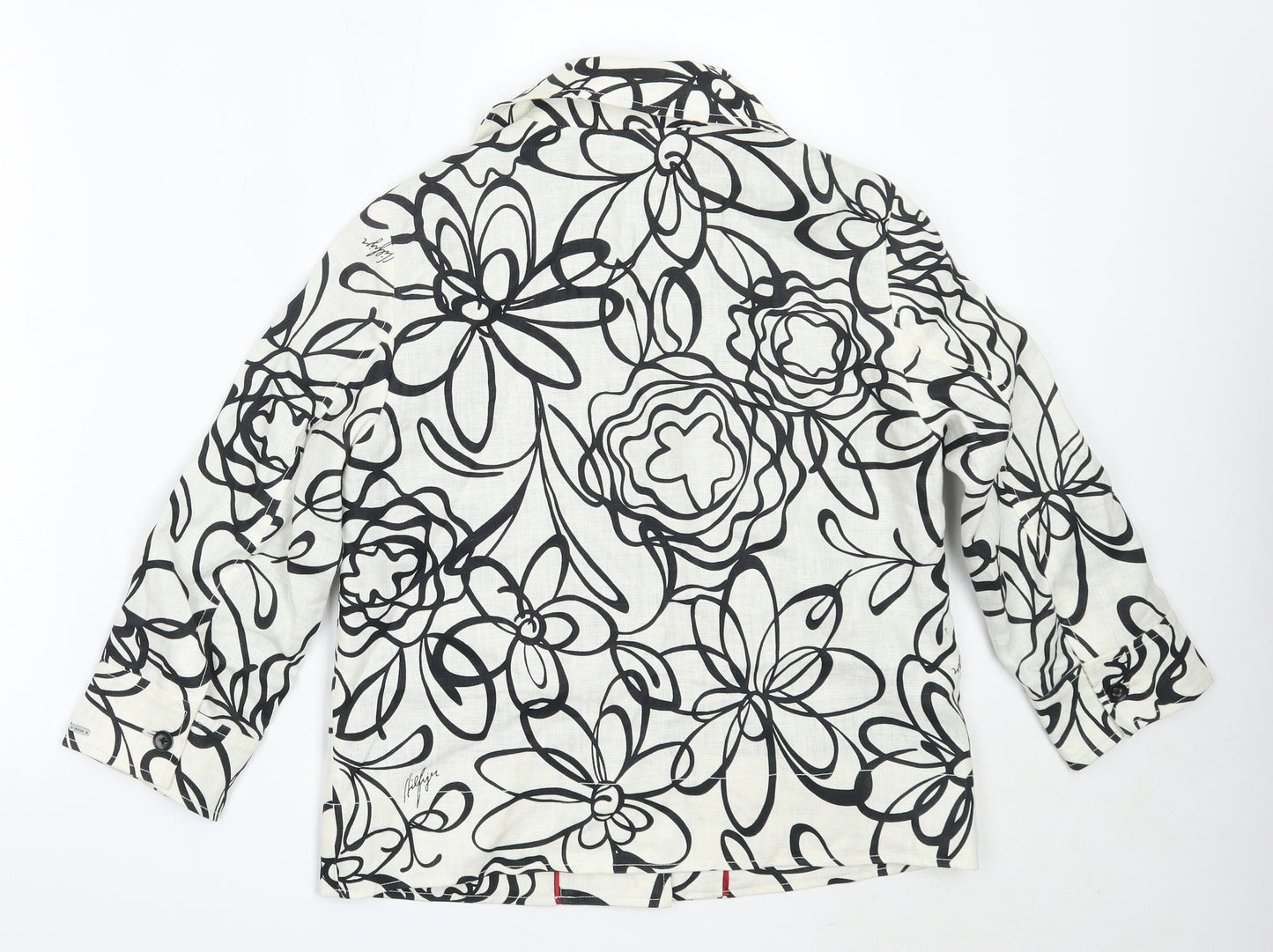 Tommy Hilfiger Womens Ivory Floral  Jacket  Size 6