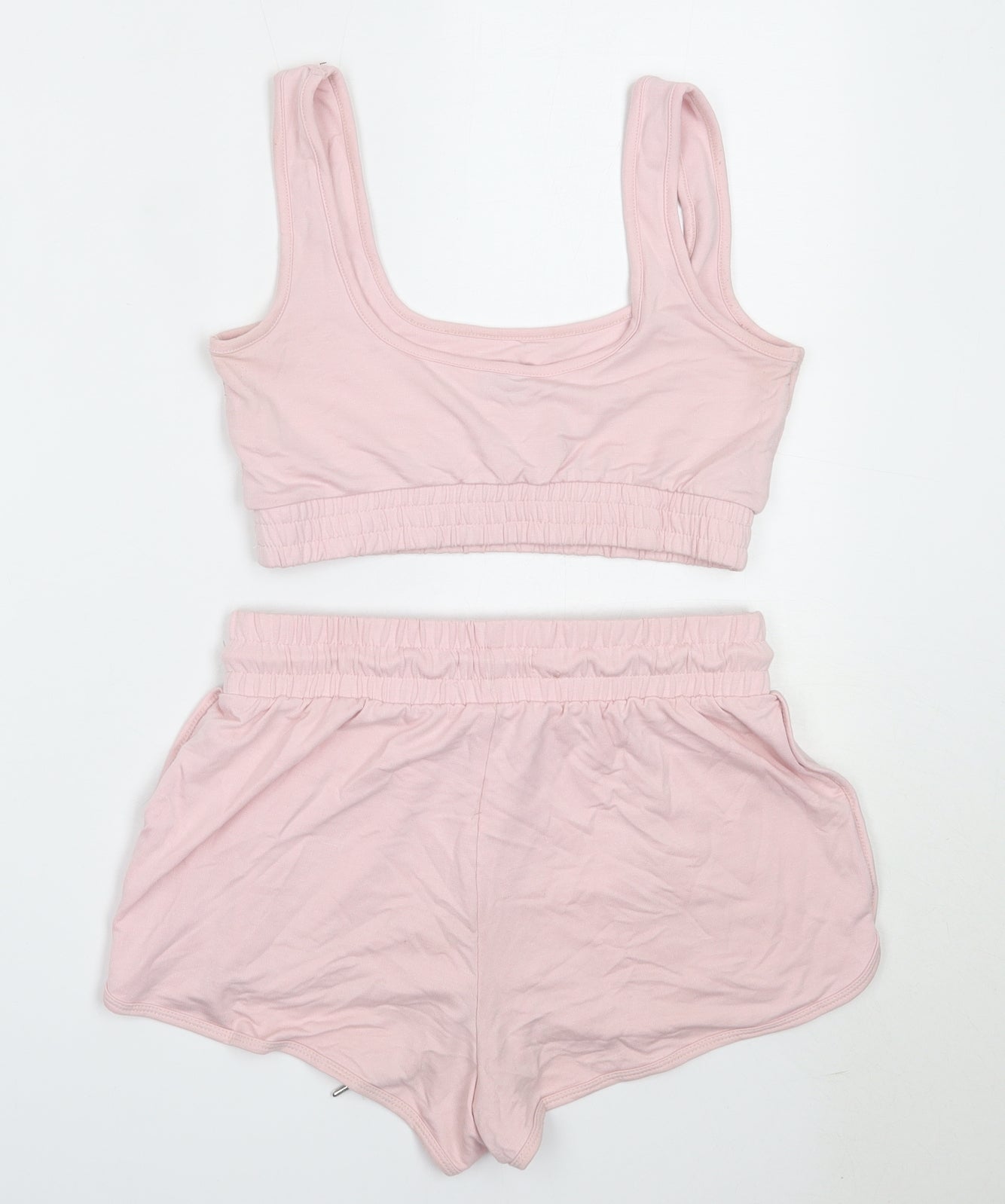 Boux Avenue Girls Pink Solid Viscose Top Pyjama Set Size 8 Years