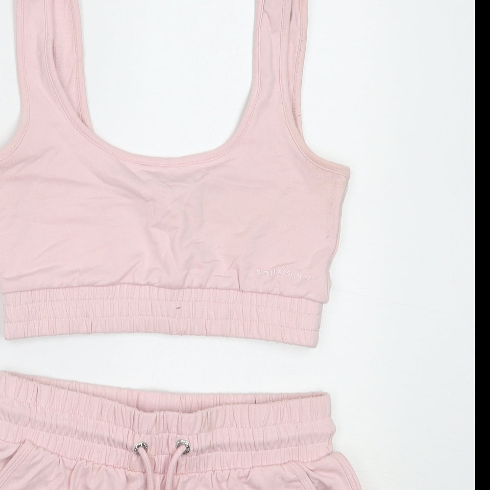 Boux Avenue Girls Pink Solid Viscose Top Pyjama Set Size 8 Years