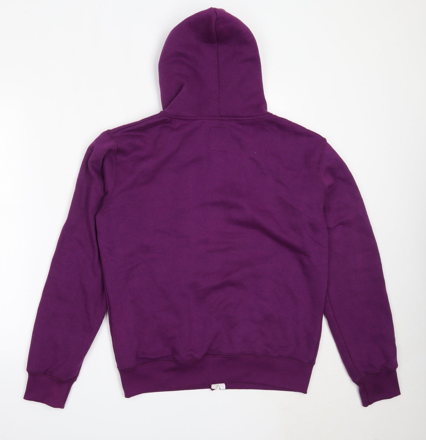 Malaika Womens Purple  Polyester Full Zip Hoodie Size XL