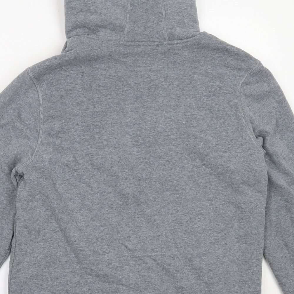 Amazon Mens Grey  Cotton Full Zip Hoodie Size M