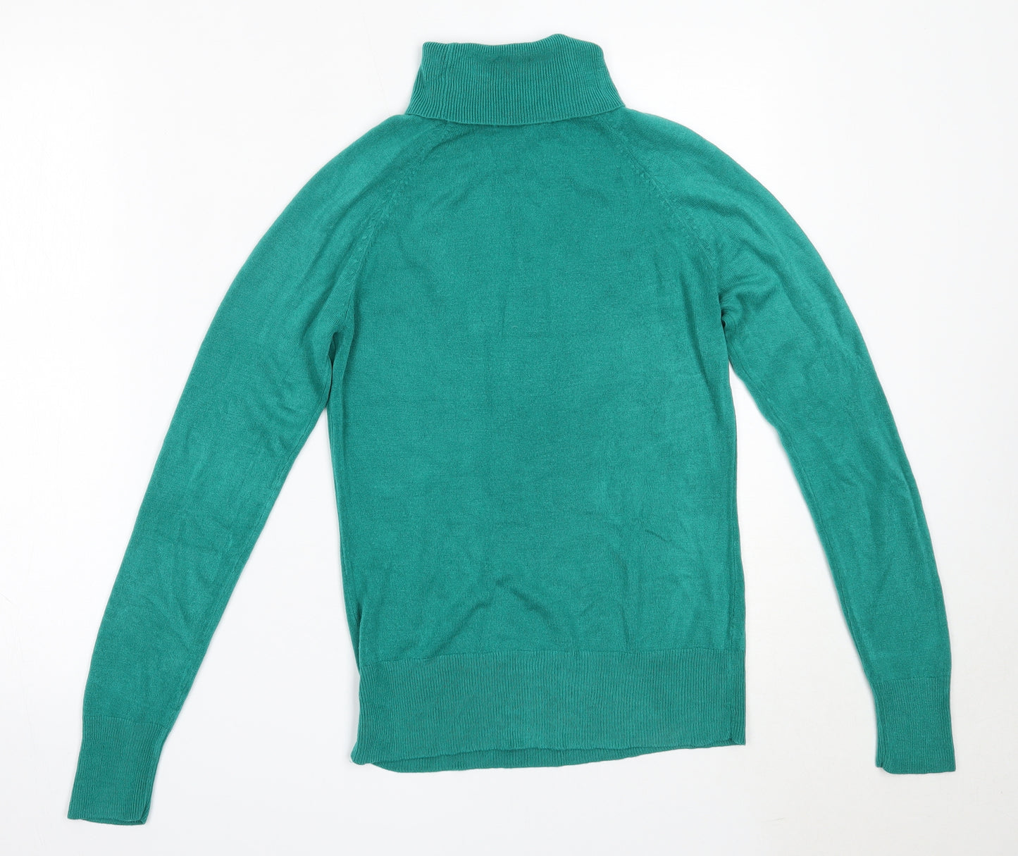 TU Womens Green Roll Neck  Acrylic Pullover Jumper Size 10