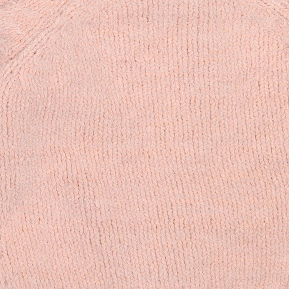 Primark Girls Pink Round Neck  Polyester Pullover Jumper Size 4-5 Years