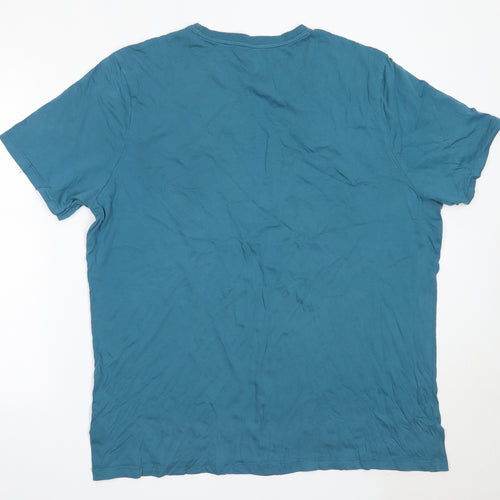 F&F Mens Green  Cotton  Button-Up Size 2XL Round Neck