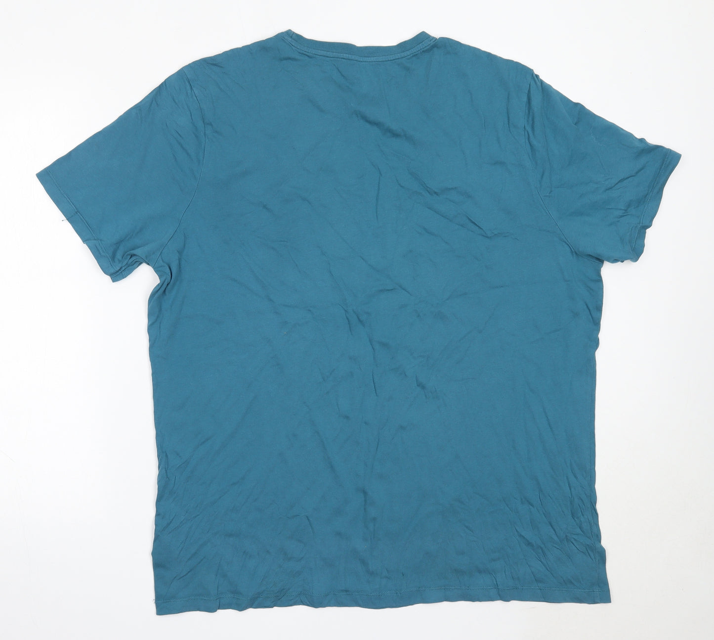 F&F Mens Green  Cotton  Button-Up Size 2XL Round Neck