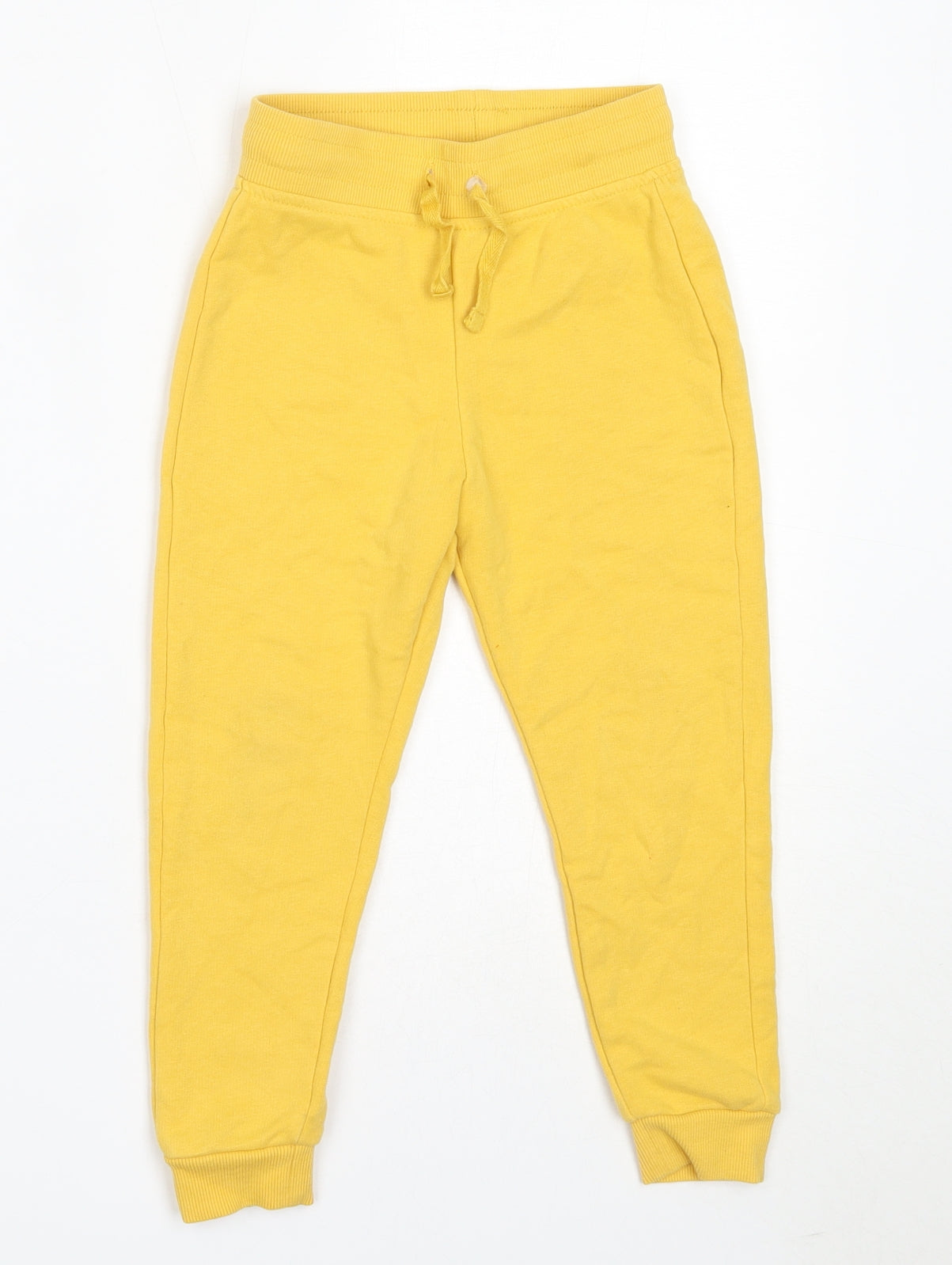 George Girls Yellow  Cotton Jogger Trousers Size 3-4 Years  Regular