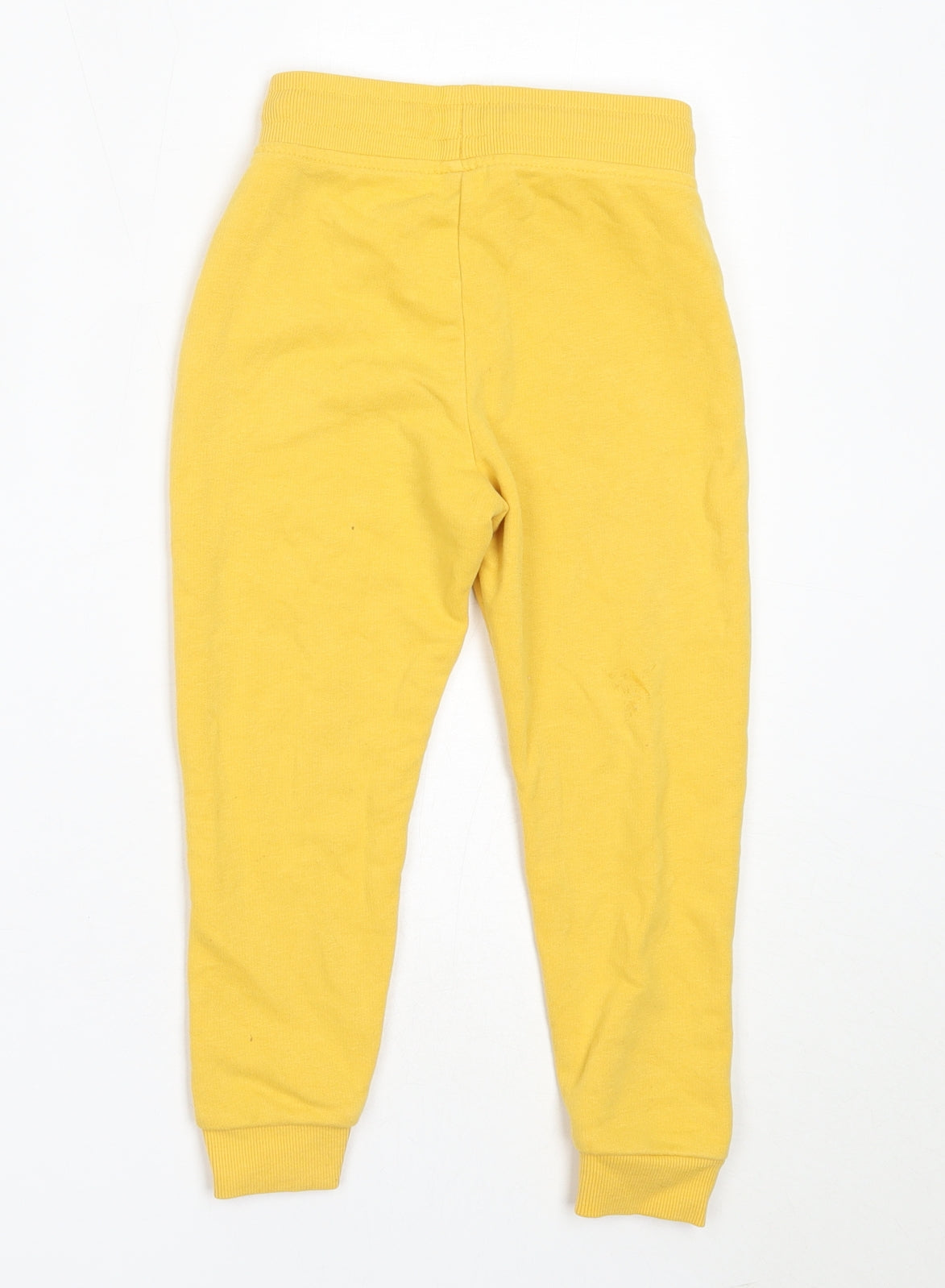 George Girls Yellow  Cotton Jogger Trousers Size 3-4 Years  Regular