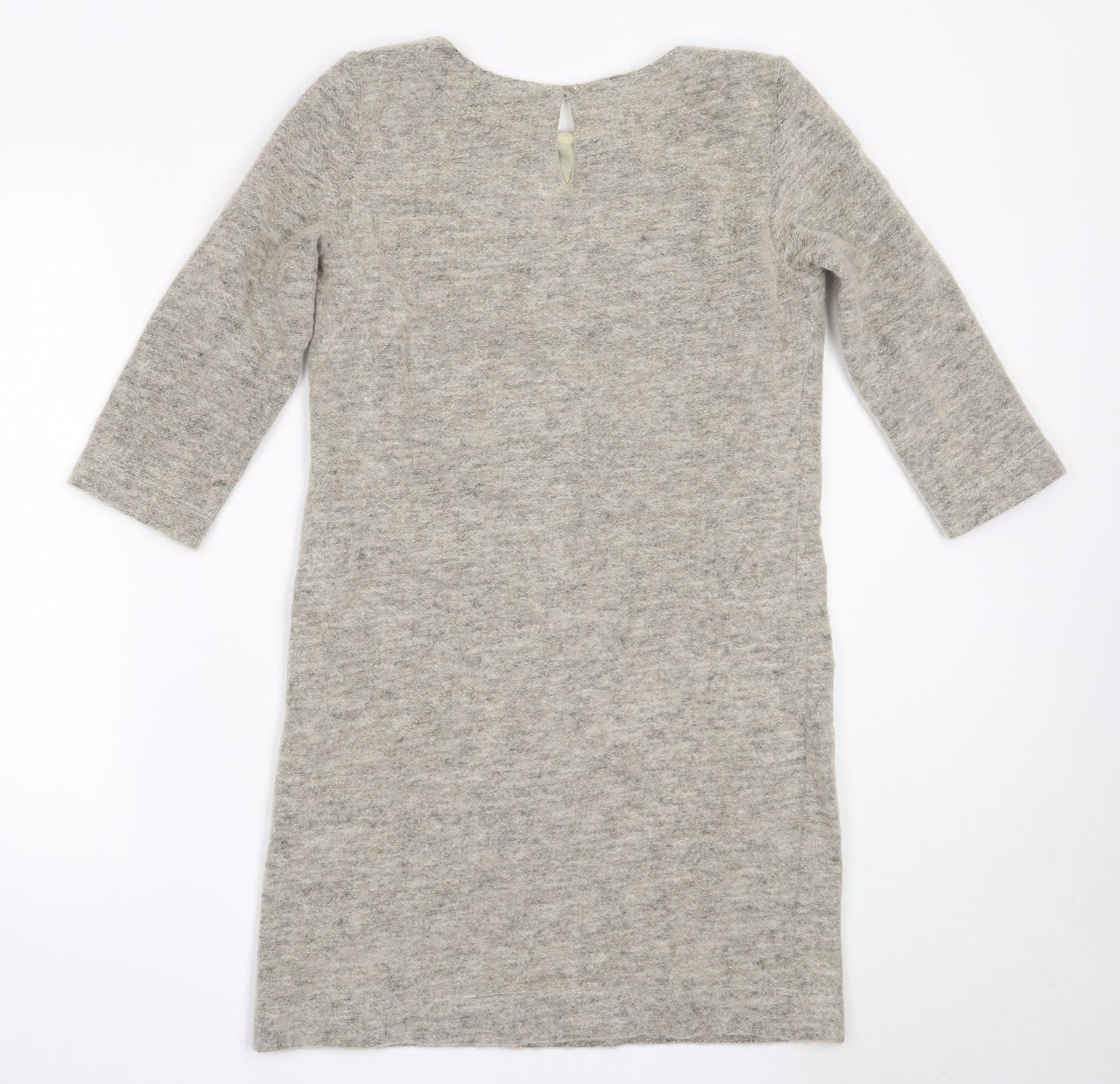 La Redoute Womens Beige  Polyester Jumper Dress  Size 8  Round Neck