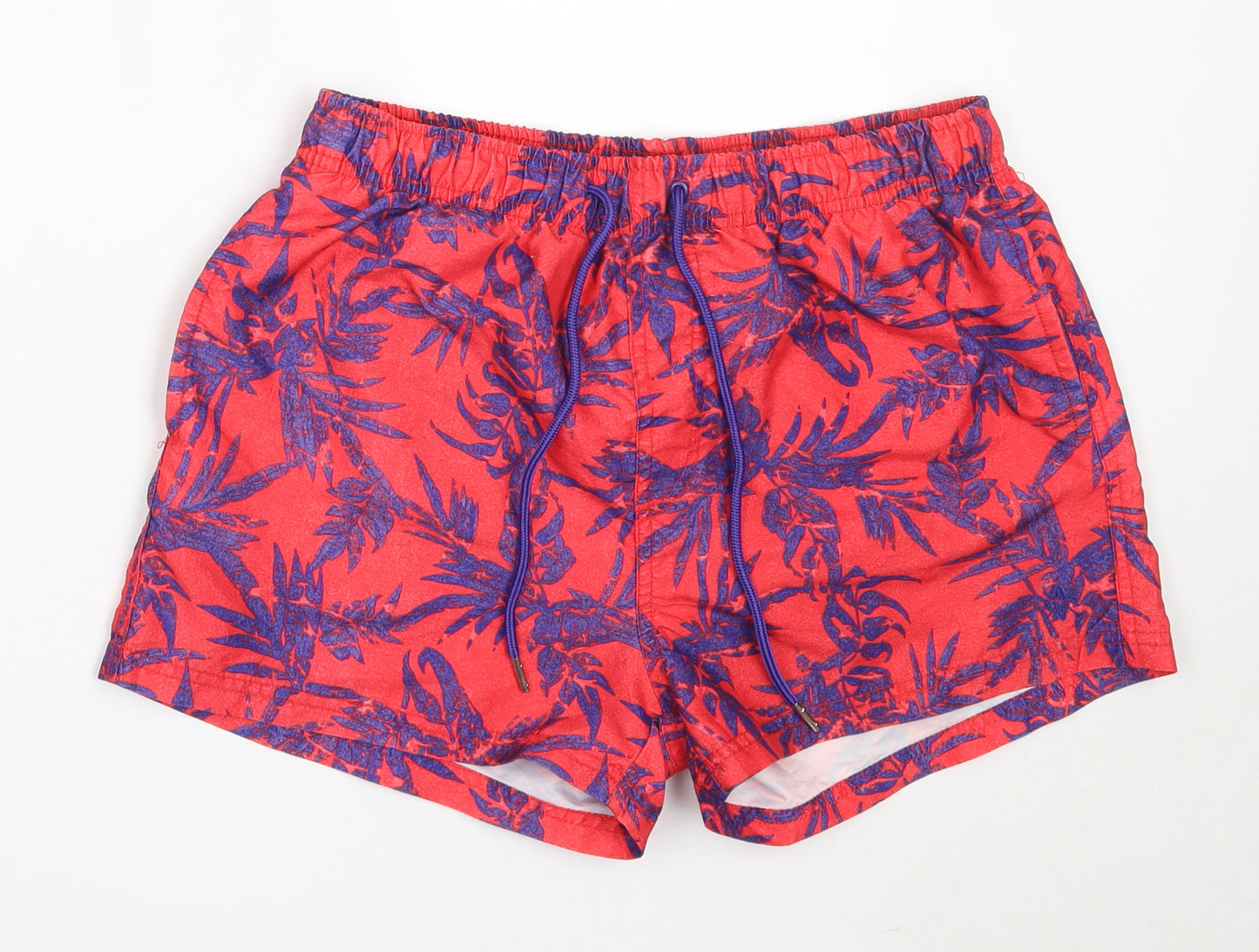 NEXT Mens Red  Polyester Bermuda Shorts Size M  Regular  - swim shorts