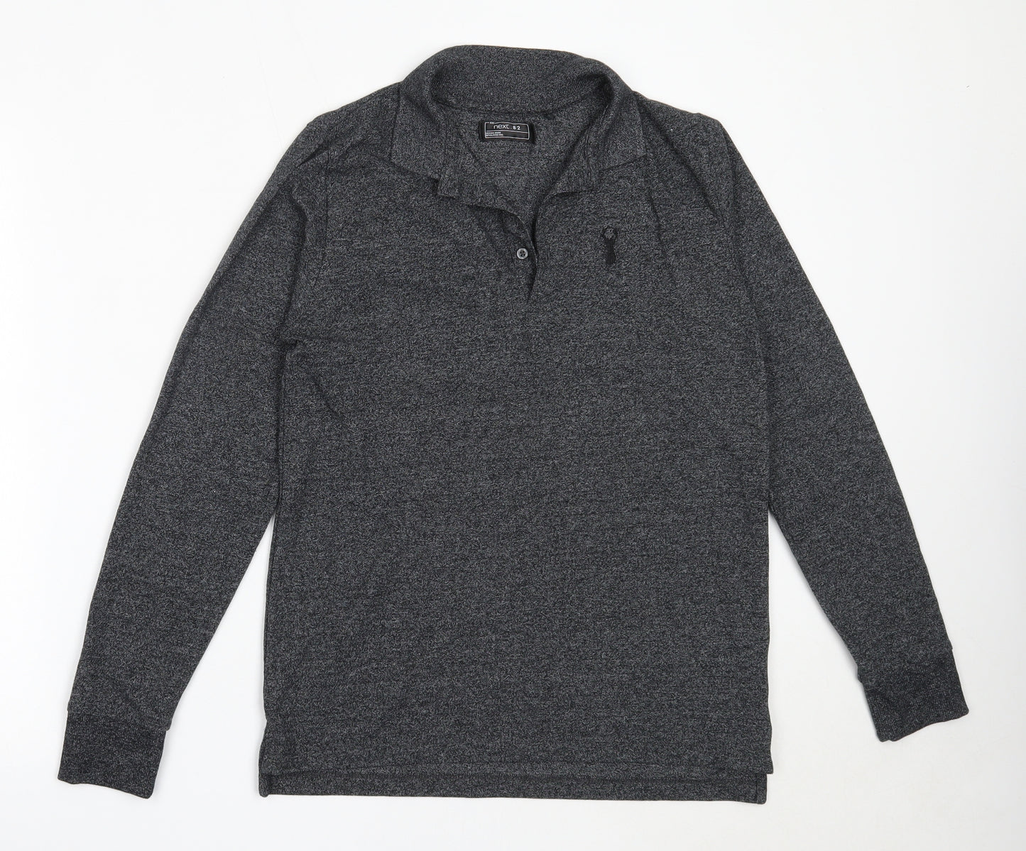 NEXT Boys Grey  Cotton Basic Polo Size 14 Years Collared