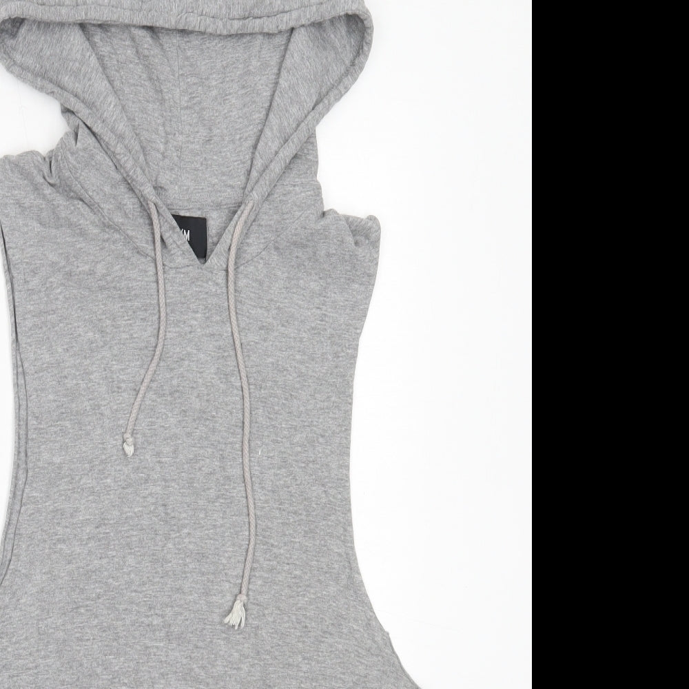 Cotton On Mens Grey  Cotton Pullover Hoodie Size M