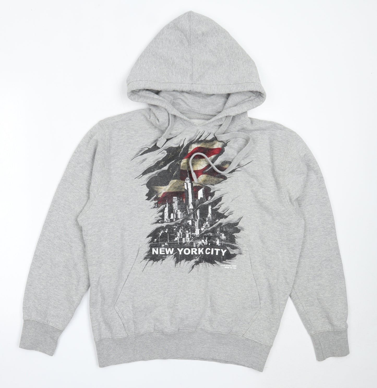 Preworn Mens Grey  Cotton Pullover Hoodie Size S