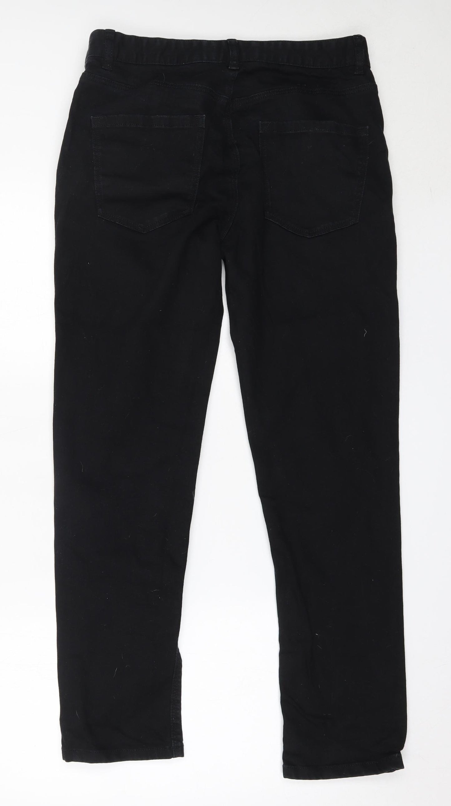 NEXT Mens Black  Cotton Straight Jeans Size 32 in L30 in Slim