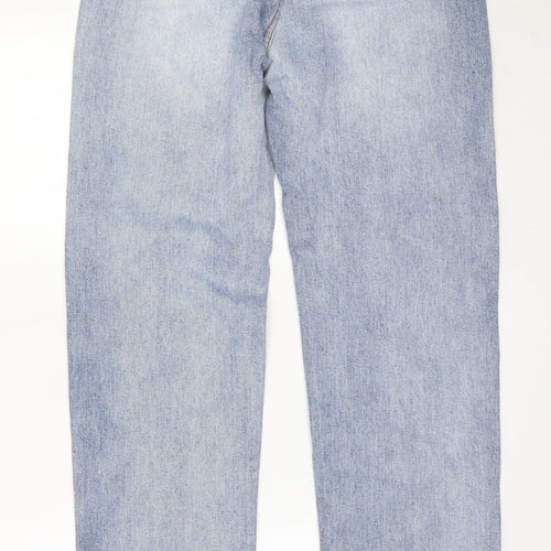 Momokrom Womens Blue  Cotton Straight Jeans Size 10 L34 in Regular