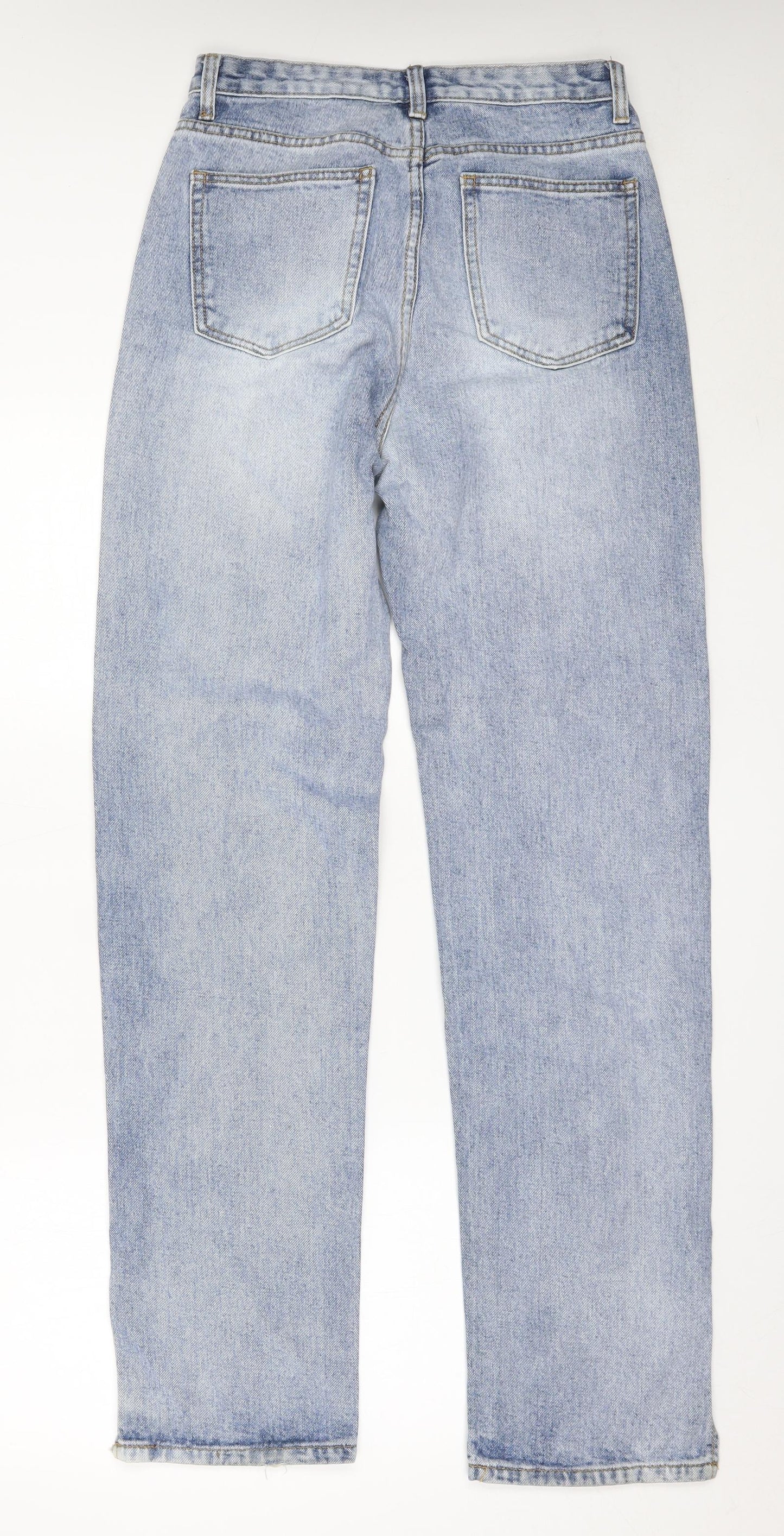 Momokrom Womens Blue  Cotton Straight Jeans Size 10 L34 in Regular