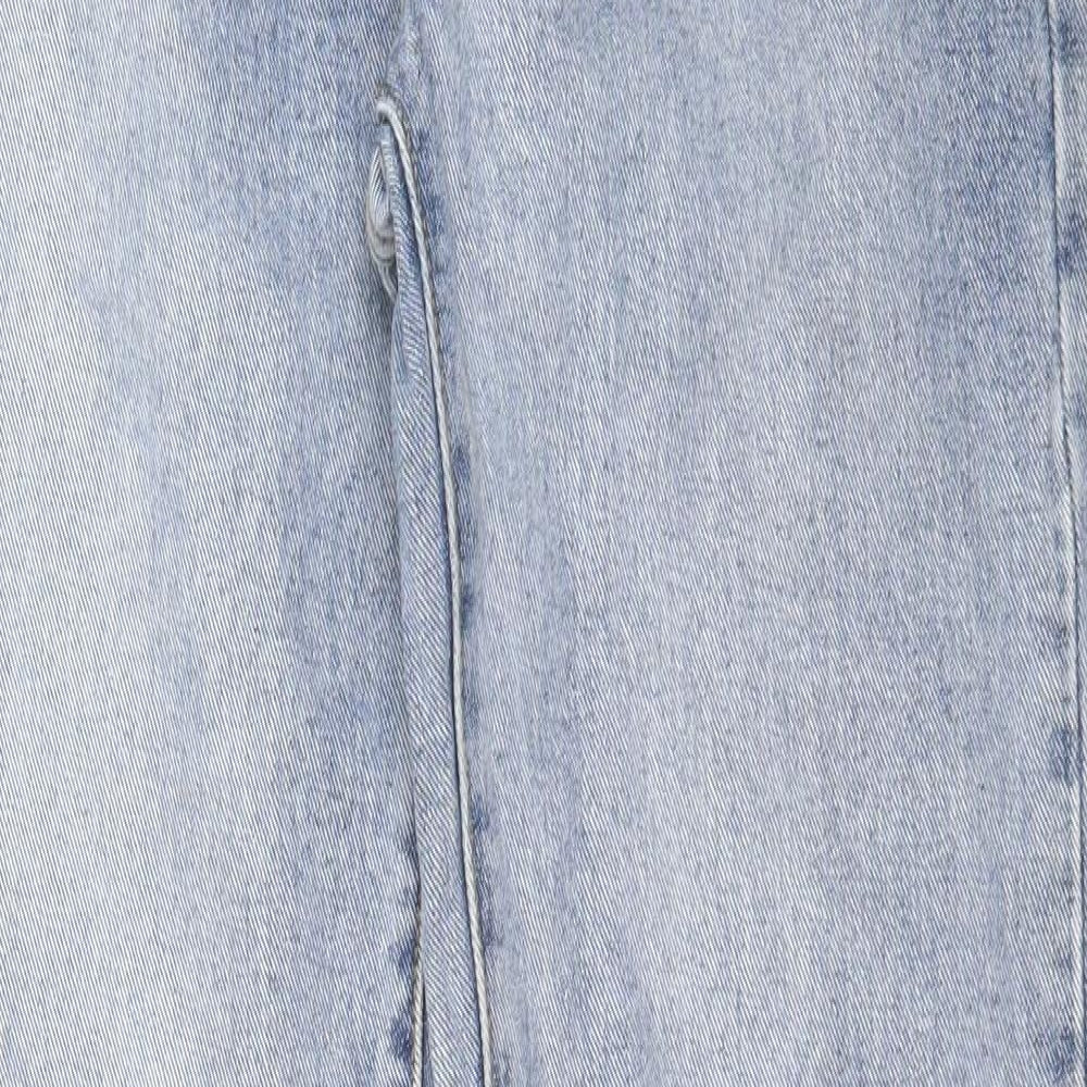 Momokrom Womens Blue  Cotton Straight Jeans Size 10 L34 in Regular
