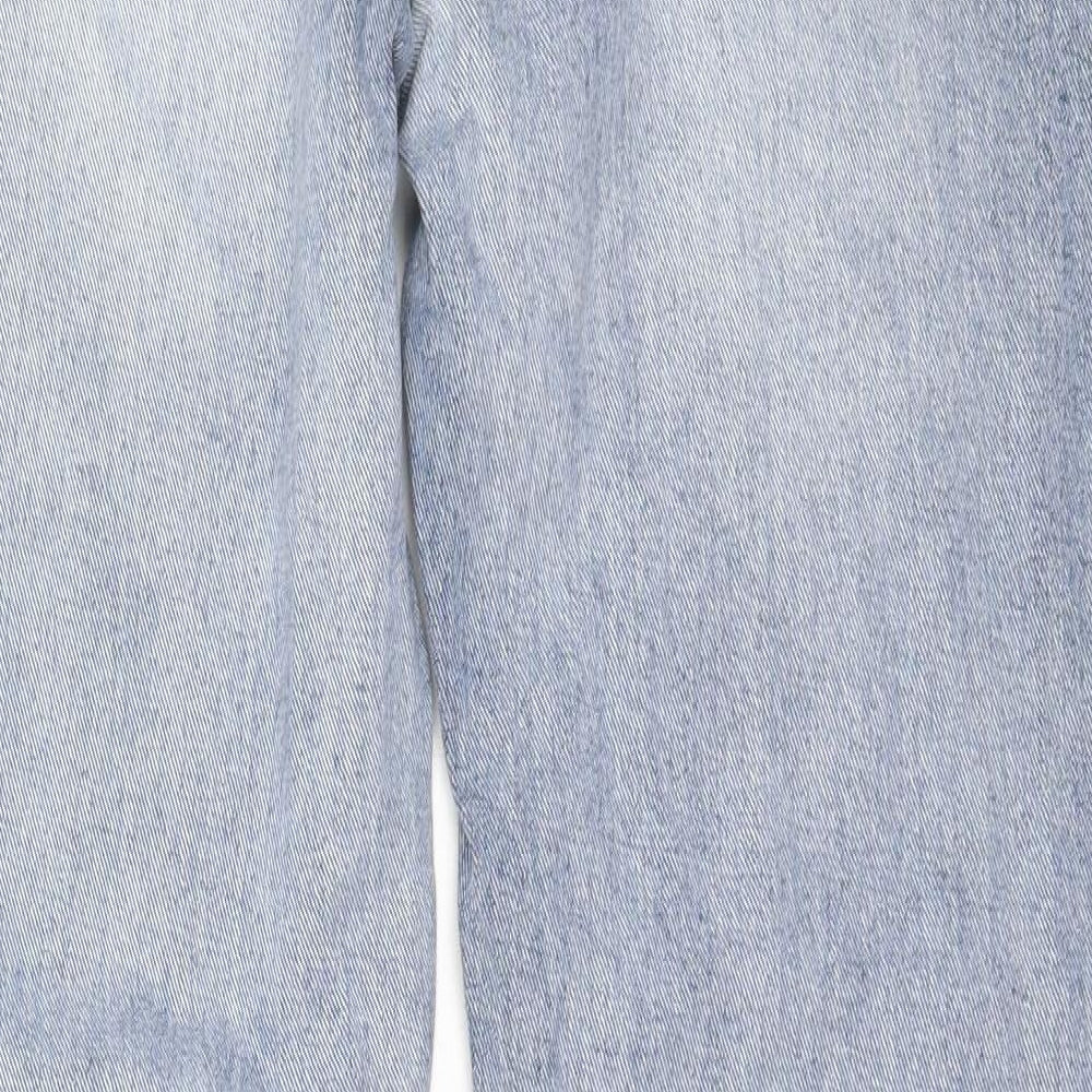 Momokrom Womens Blue  Cotton Straight Jeans Size 10 L34 in Regular