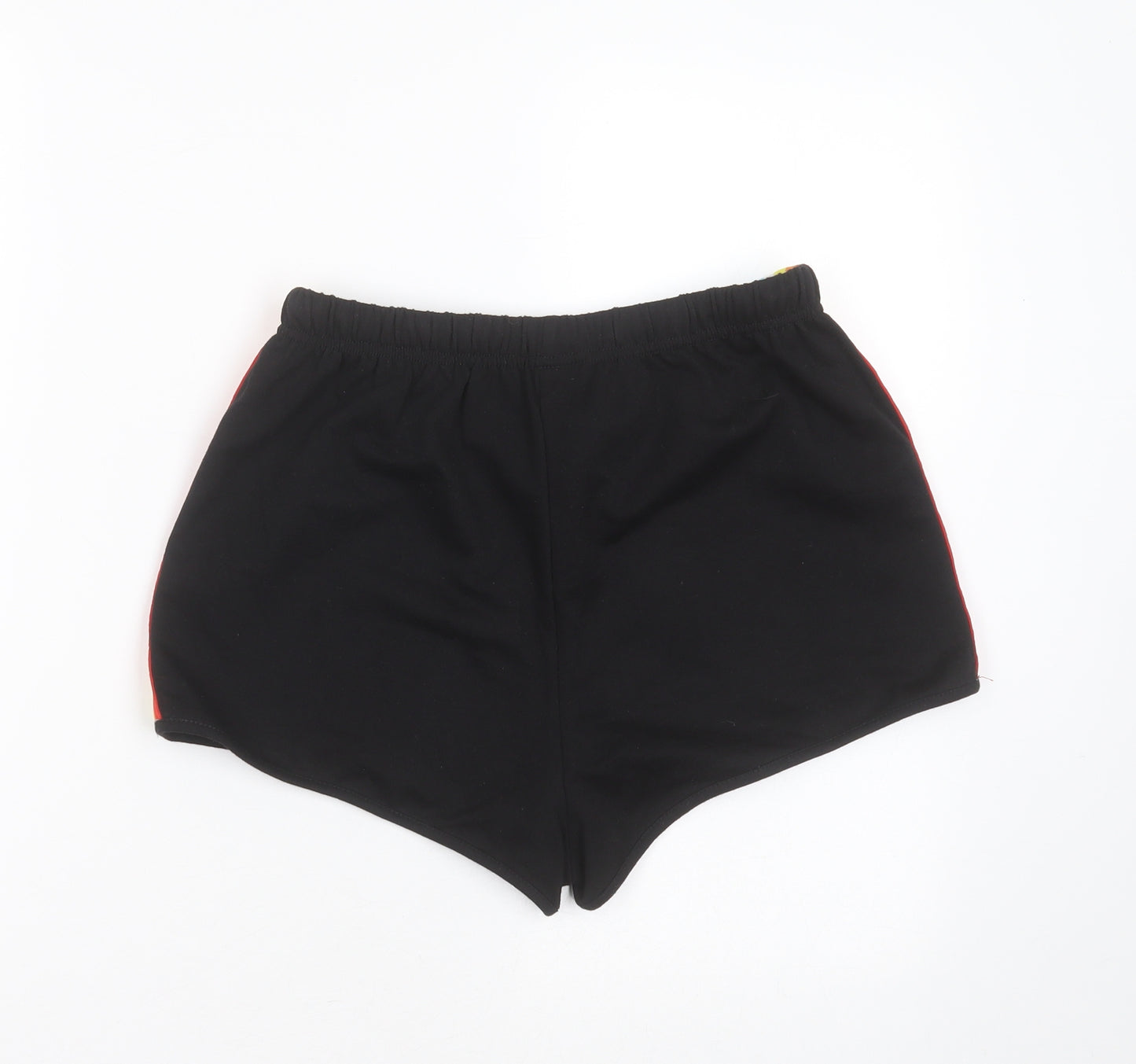 SheIn Womens Black  Cotton Hot Pants Shorts Size M  Regular  - stripe detail