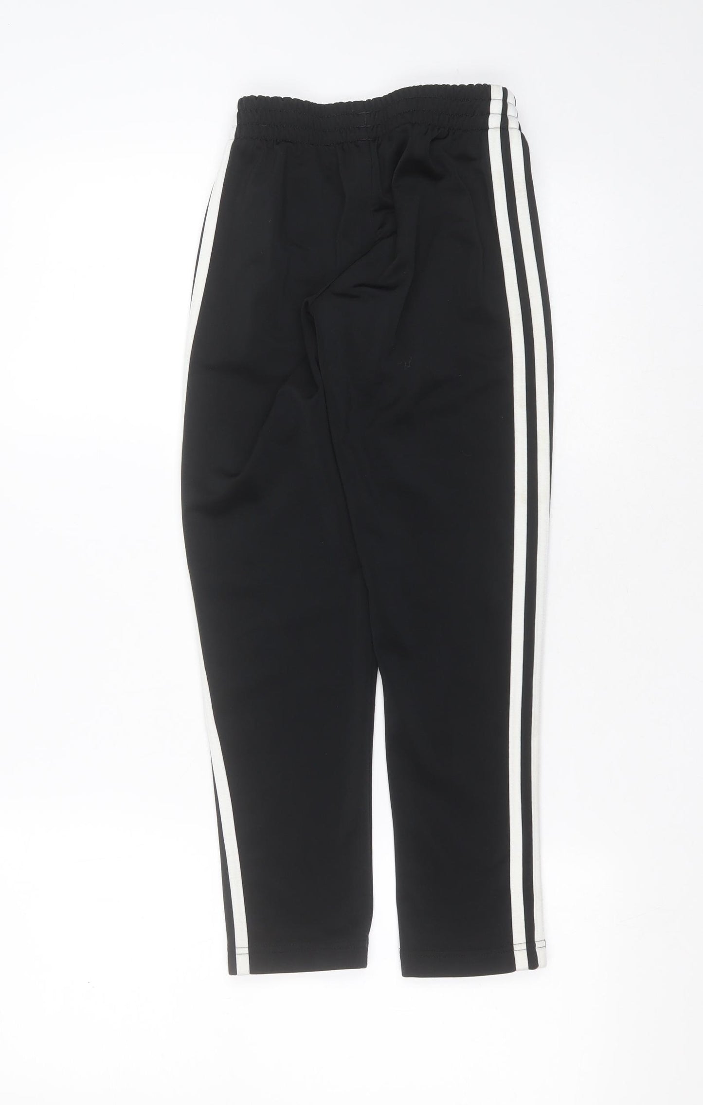 adidas Boys Black  Polyester Jogger Trousers Size 7-8 Years  Regular