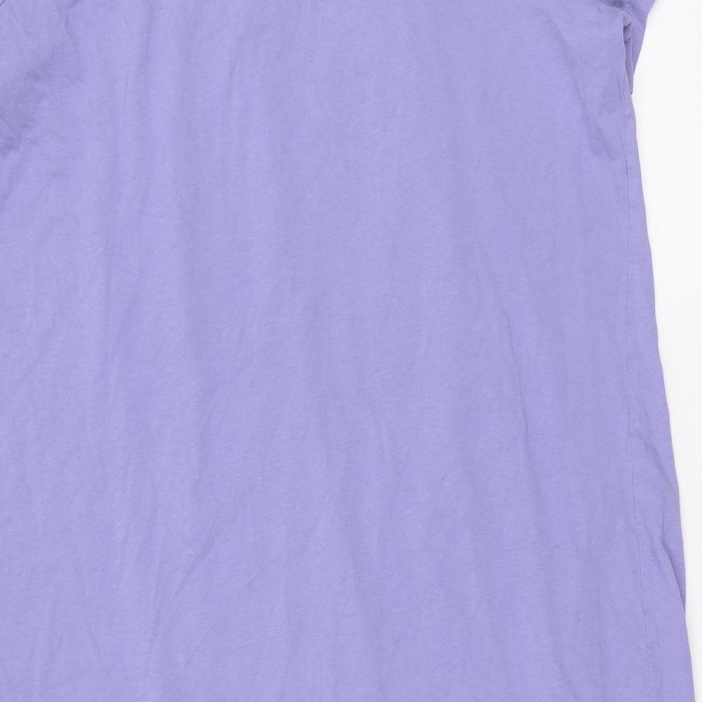 lounge & sleepwear Womens Purple Solid Cotton Top Nightshirt Size 16