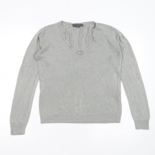 Primark Womens Grey V-Neck  Acrylic Pullover Jumper Size S