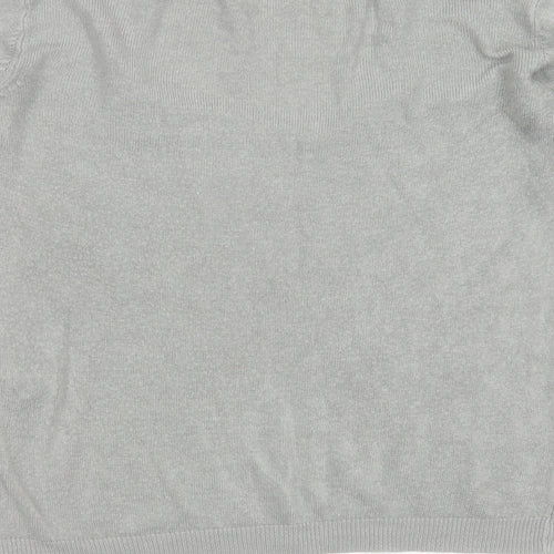 Primark Womens Grey V-Neck  Acrylic Pullover Jumper Size S