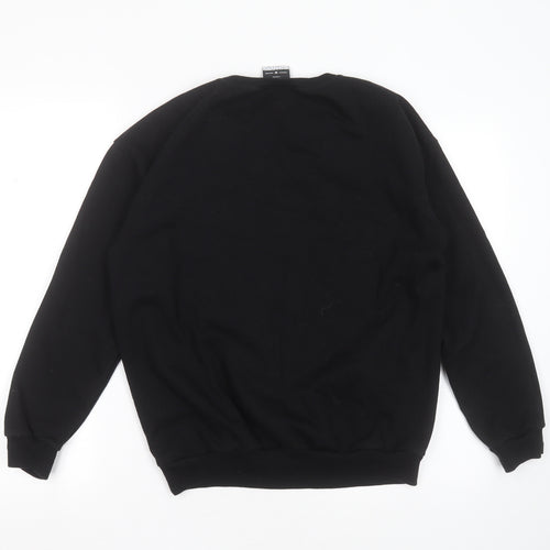 MINGA Womens Black  Cotton Pullover Sweatshirt Size M   - on Wednesdays we wear pink