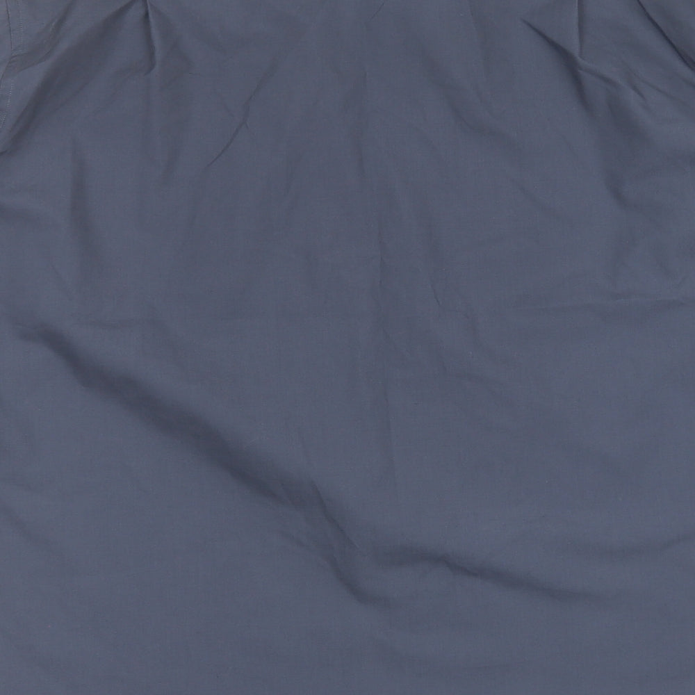 George Mens Blue  Polyester  Dress Shirt Size 15.5 Collared Button