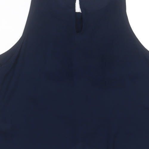 Zara Womens Blue  Polyester Basic Blouse Size S Round Neck