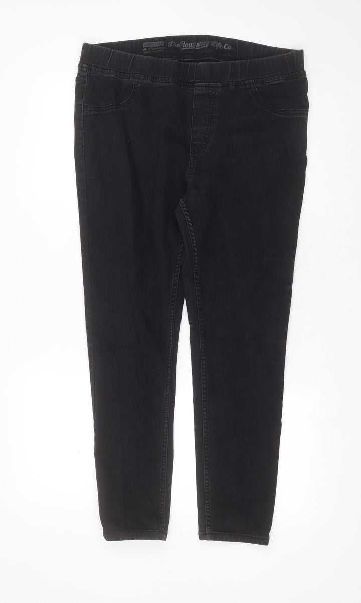 the roadster life co Womens Grey  Cotton Jegging Jeans Size 36 in L27 in Extra-Slim