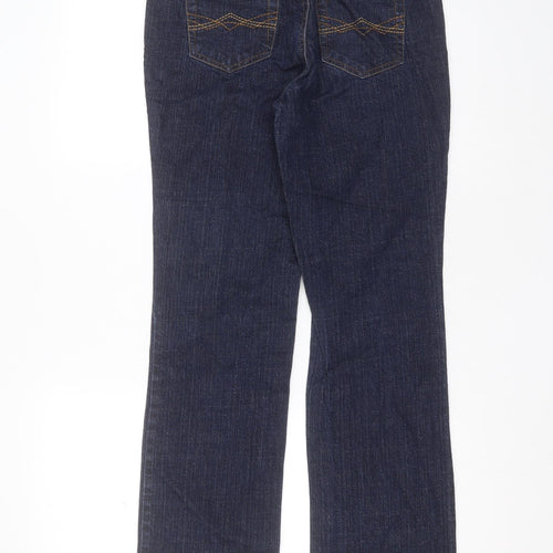 St Johns Bay Womens Blue  Cotton Straight Jeans Size 28 in L29 in Regular