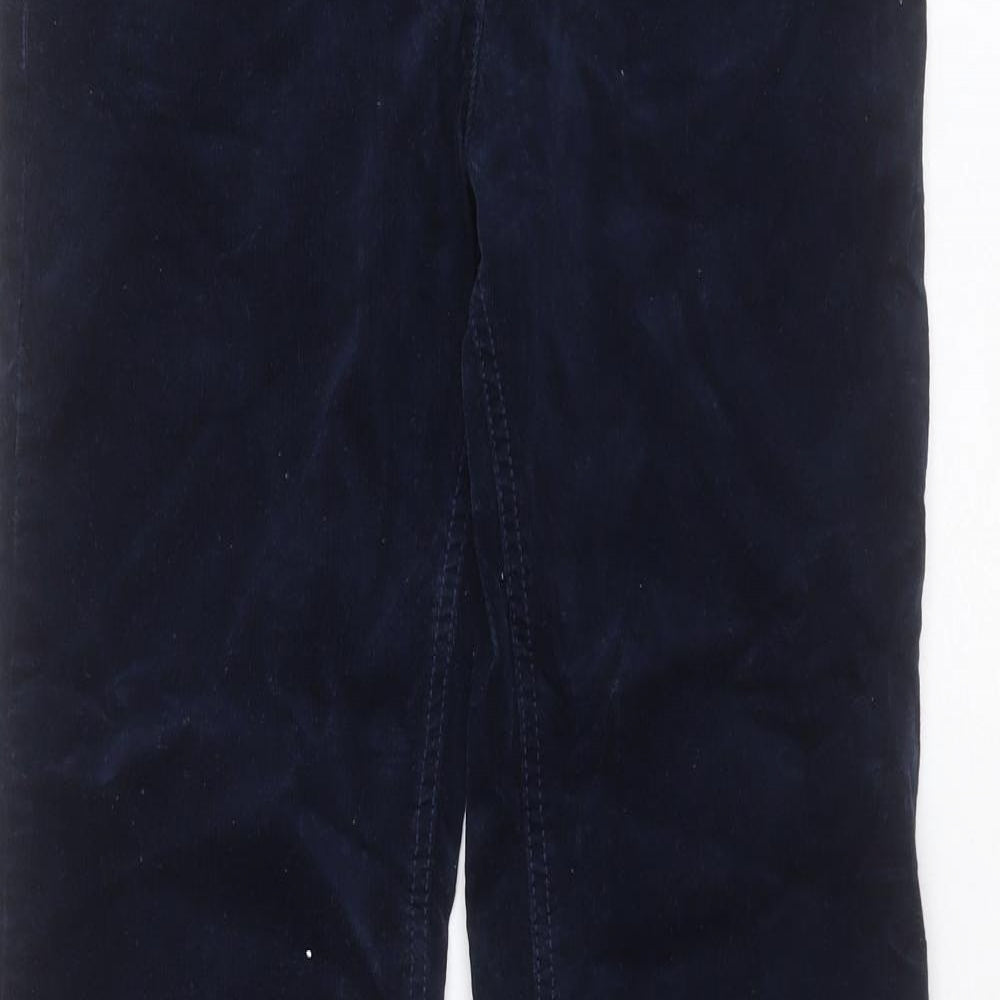 NEXT Womens Blue  Cotton Trousers  Size 12 L31 in Regular Zip