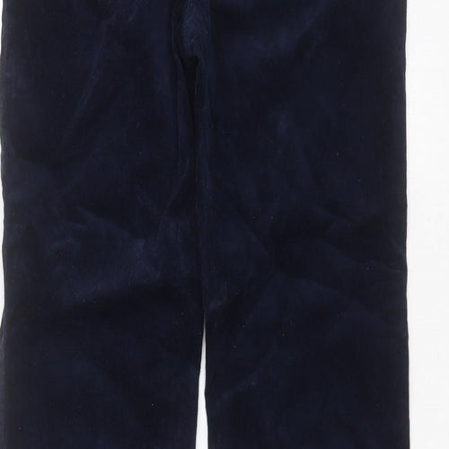 NEXT Womens Blue  Cotton Trousers  Size 12 L31 in Regular Zip
