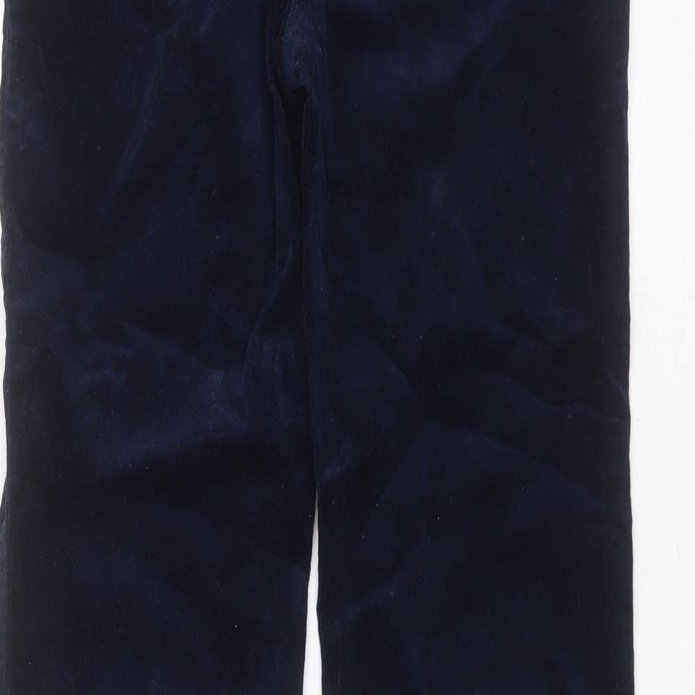 NEXT Womens Blue  Cotton Trousers  Size 12 L31 in Regular Zip