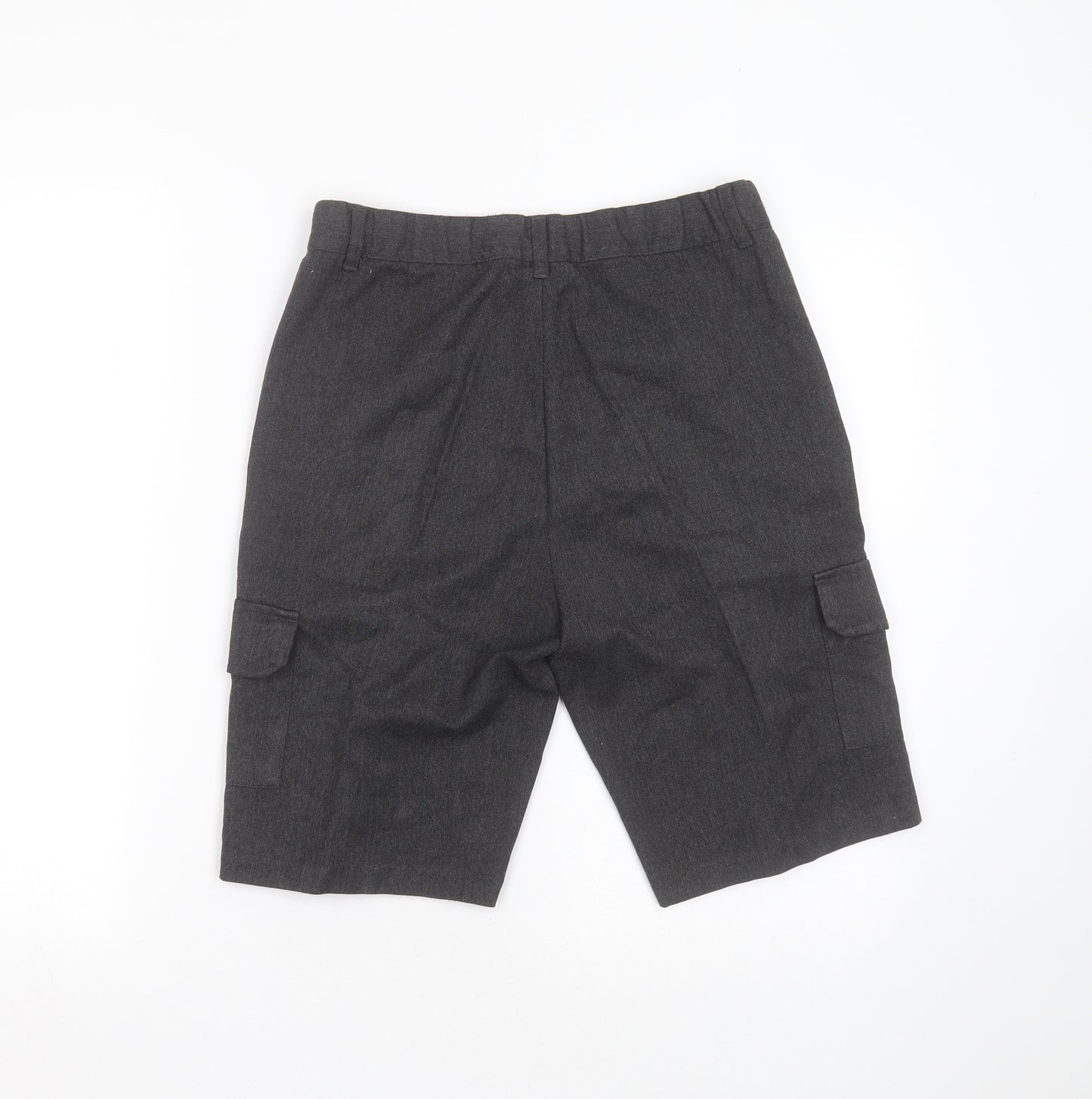 F&F Boys Grey  Polyester Cargo Shorts Size 13-14 Years  Regular Zip - school