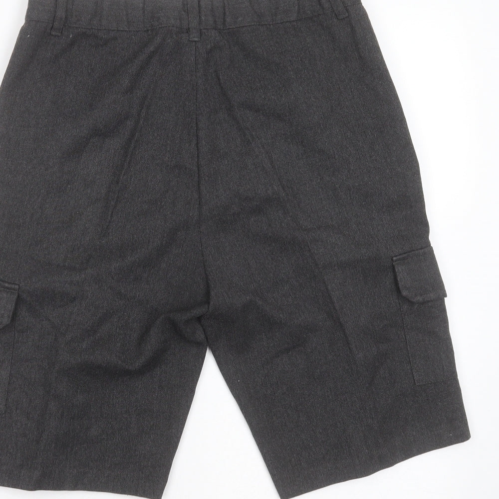 F&F Boys Grey  Polyester Cargo Shorts Size 13-14 Years  Regular Zip - school