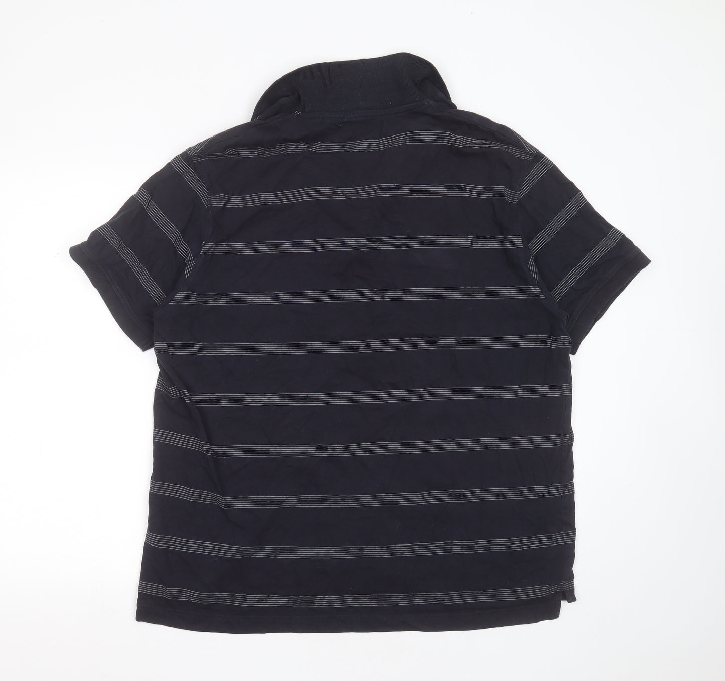 Stone Bay Golf Mens Blue Striped Cotton  Polo Size XL Collared