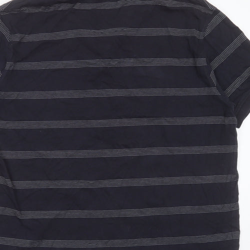 Stone Bay Golf Mens Blue Striped Cotton  Polo Size XL Collared