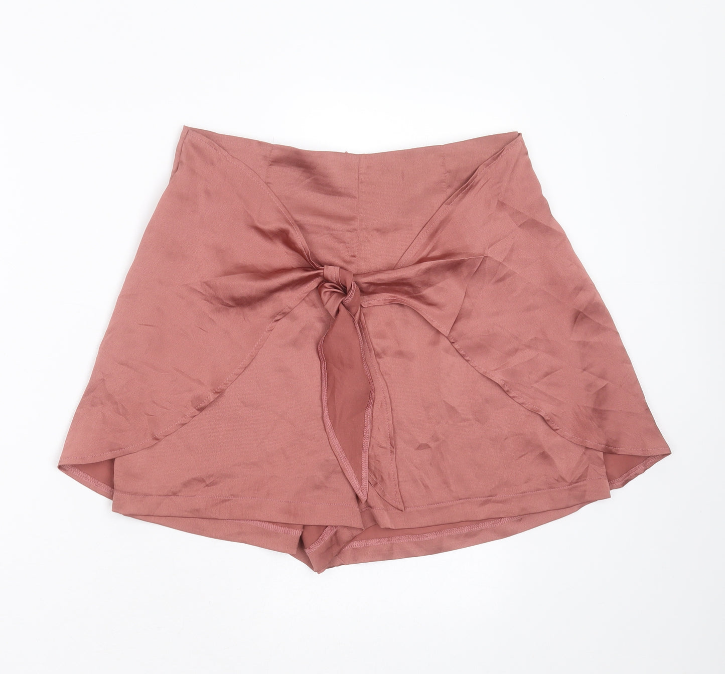 Boohoo Womens Pink  Polyester Hot Pants Shorts Size 12  Regular