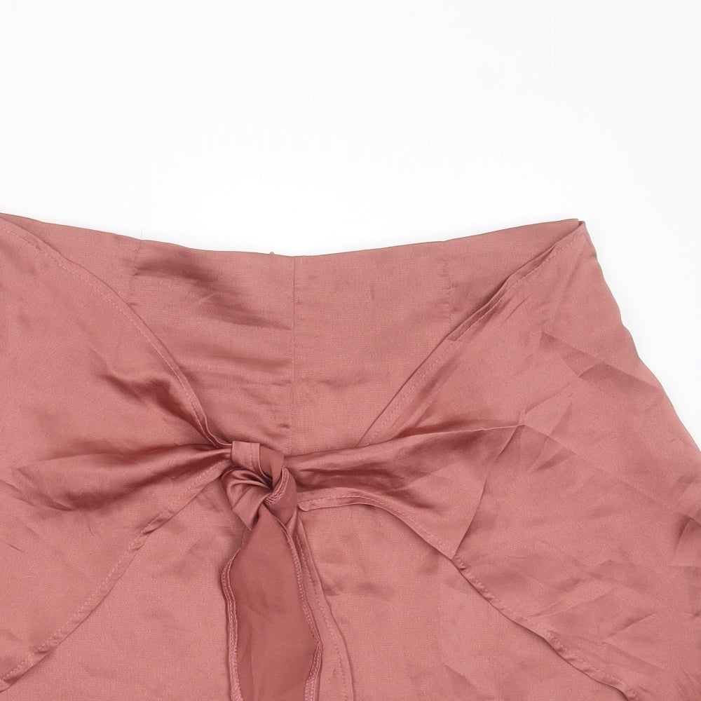 Boohoo Womens Pink  Polyester Hot Pants Shorts Size 12  Regular