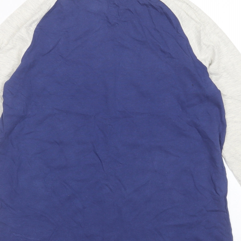 Lyle & Scott Boys Blue  Cotton Basic T-Shirt Size 14-15 Years Round Neck