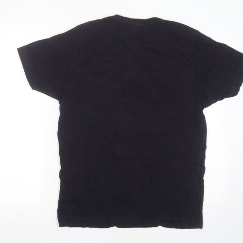 sutsu Mens Blue  Cotton  T-Shirt Size M Round Neck