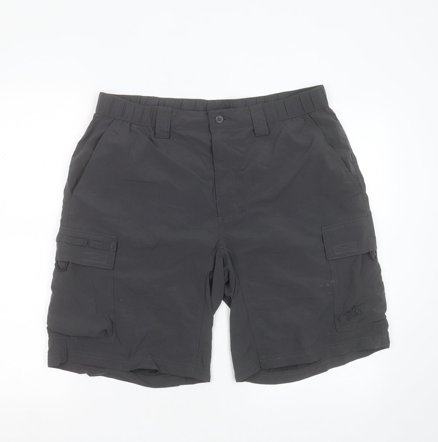 The North Face Mens Grey  Nylon Cargo Shorts Size L L10 in Regular