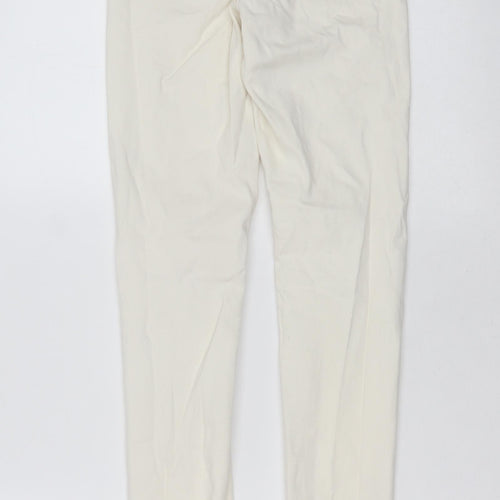 Glamorous Womens White  Cotton Skinny Jeans Size XS L30 in Extra-Slim Zip